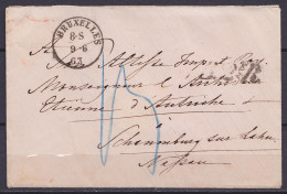 LSC (sans Texte) Càd BRUXELLES /9-6-1863 Pour L'Archiduc Etienne D'Autriche (Schönburg An Der Lahn Nassau) (au Dos: Càd  - Sonstige & Ohne Zuordnung