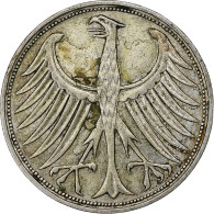 République Fédérale Allemande, 5 Mark, 1951, Hamburg, Argent, TTB+, KM:112.1 - 5 Marchi