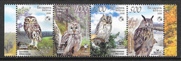 Belarus 2008 MiNr. 750 - 753 Weißrußland Owls II BIRDS BirdLife 4v MNH** 3,00 € - Eulenvögel