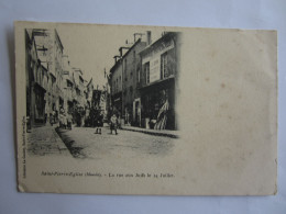 CPA  SAINT  PIERRE EGLISE LA RUE AUX JUIFS LE 14 JUILLET - Saint Pierre Eglise