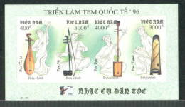 Vietnam Viet Nam MNH Imperf Sheetlet 1996 : National Musical Instruments / Music (Ms729) - Viêt-Nam