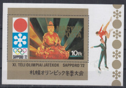 Hungary 1972 ⁕ Winter Olympics / Sapporo - Budda Mi. 2728 ⁕ MNH Block 86 - Ungebraucht