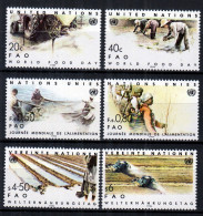 ⁕ UN 1984 UNITED NATIONS ⁕ World Food Day - New York, Vienna & Geneva ⁕ 6v MNH - Emissions Communes New York/Genève/Vienne