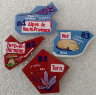 Lot De 4 Aimants Le Gaulois 04 81 82 83  Magnet - Toerisme