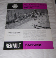 DEPLIANT PUB PUBLICITAIRE MATERIEL AGRICOLE RENAULT PELLE EXCAVATRICE TANVEZ ( TRACTEUR, TRACTEURS, MOTOCULTURE ) - Traktoren