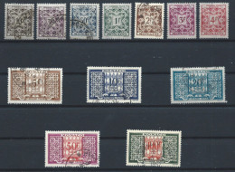 Monaco Timbre Taxe N°29/39 Obl (FU) 1946/57 - Segnatasse