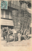 Paris Vécu * 1906 * Aux Halles , Le Ramassage Des Paniers Vides * éditeur L. J. & Cie - Straßenhandel Und Kleingewerbe