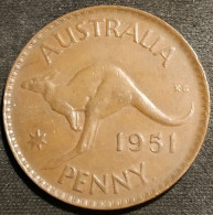 AUSTRALIE - AUSTRALIA - 1 PENNY 1951 • ( Perth ) - George VI Sans "IND:IMP" - KM 43 - Penny