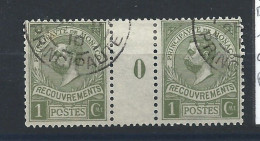 Monaco Timbre Taxe N°8 Obl (FU) 1910 En Paire Millésime - Segnatasse