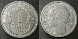 Monnaie France - 1948 - 1 Franc Morlon Aluminium, Légère (1,3g) - 1 Franc