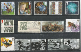 Great Britain - 2015 - 14 Different Commemorative Stamps - USED. (condition As Per Scan ).( OL 25.12.17) - Oblitérés