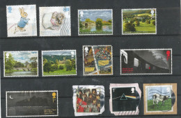 Great Britain - 2016 - 12 Different Commemorative Stamps - USED. (condition As Per Scan ). ( OL 24.12.17) - Used Stamps