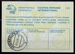 LUXEMBOURG  La22 ( 16 Fr. )  International Reply Coupon Reponse Antwortschein IRC IAS Cupón Respuesta  LUX. 03.04.78 - Stamped Stationery