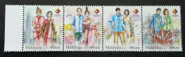 Malaysia Traditional Attire Four Nation (Singapore Thailand Indonesia) 2015 Costumes (setenant Strip) MNH *unissued - Malaysia (1964-...)