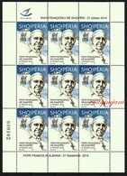 ALBANIA 2014 - POPE FRANCIS IN ALBANIA - 21 September 2014 - Sheet MNH - Albanie