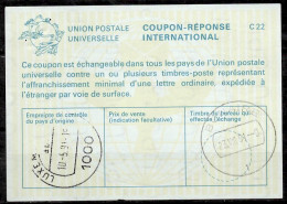 LUXEMBOURG  La25 ( 35 Fr. )  International Reply Coupon Reponse Antwortschein IRC IAS O LUX. 10.05.91 / Redeemed BONAIRE - Enteros Postales