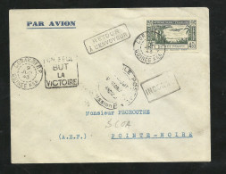 Guinée Conakry 6/06/1943 PA N°3 à Pointe Noire Le 13/7/43 Com. De Contrôle Postal B  Daguin "Un Seul But La Victoire" TB - Storia Postale