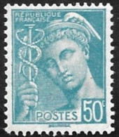 FRANCE  1942 -  Y&T  538  -  Mercure 50c  Turquoise   - Neuf Charnière - 1938-42 Mercure