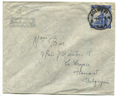Congo Kolwezi Oblit. Keach 8A1 Sur C.O.B. 244 Sur Lettre Vers La Croyère Via Elisabethville Le 01/04/1947 - Lettres & Documents