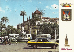 *CPM - ESPAGNE -  ANDALOUSIE - SEVILLA - Plaza Calvo Sotelo Y Hotel Alfonso XIII - Sonstige & Ohne Zuordnung
