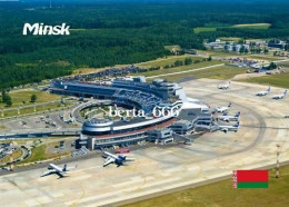 Belarus Minsk National Airport Aerial View New Postcard - Aerodromi