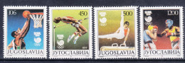 Yugoslavia 1988 Olympic Games Seoul Mi#2267-2270 Mint Never Hinged - Ungebraucht