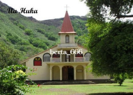 Marquesas Islands Ua Huka Church New Postcard - Polynésie Française