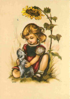 Enfants - Illustration - Dessin - Wilde - Chiens - Tournesol - Carte Dentelée - CPM - Voir Scans Recto-Verso - Dessins D'enfants