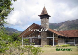 Marquesas Islands Ua Pou Hakahau Church New Postcard - Polynésie Française