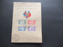 Luxemburg 1.3.1945 Befreiung Luxemburgs Liberation Sonderblatt / Gedenkblatt Mit Mi.Nr.343 / 346 Und Sonderstempel - Brieven En Documenten
