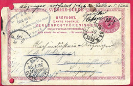 SVERIGE - INTERO CARTOLINA POSTALE TIO ORE (MICHEL P20) DA GOTEBORG *29.1.94* A LEIPZIG - RISPEDIZIONE  HALLE - Lettres & Documents