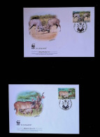 CL, FDC, First Day Of Issue, Zambia, Zambie, Ndola , May 30, 2088, WWF, Greater Kudu, LOT DE 4 MAXIMUM - Zambia (1965-...)