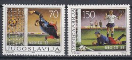 Yugoslavia 1986 Sport Football World Cup Mexico Mi#2152-2153 Mint Never Hinged - Ungebraucht