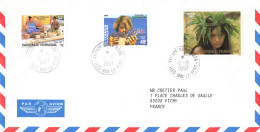 POLYNESIE LETTRE AVION VAITAPE BORA BORA 12/9/1997 POUR VICHY - Storia Postale