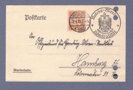 Weimar DIENST Postkarte- MARINESACHE - Reichs-Marine Admiralität - Mi 20 - Berlin SW 7.9.20 --> Hamburg (CG13110-234) - Oficial