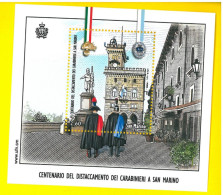 SAN MARINO 2021 100° Distaccamento Dei Carabinieri A San Marino New Minisheet - Nuovi