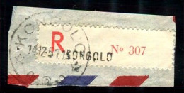 Congo Kongolo Etiquette De Recommandé Type 2Ad/R-O/B (petite Griffe Majuscule) Dent. 11 1/2 - Cartas & Documentos