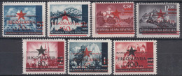 Yugoslavia 1945 Provisory Set Zagreb Mi#1-7 Mint Hinged - Unused Stamps
