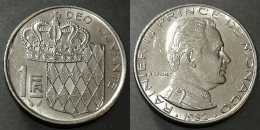 Monnaie Monaco - 1982  - 1 Franc Rainier III - 1960-2001 Francos Nuevos