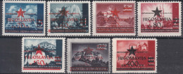 Yugoslavia 1945 Provisory Set Zagreb Mi#1-7 Mint Never Hinged - Neufs