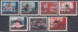 Yugoslavia 1945 Provisory Set Zagreb Mi#1-7 Mint Never Hinged - Unused Stamps
