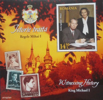 Romania 2014, Witnessing History - King Michael I, MNH S/S - Unused Stamps