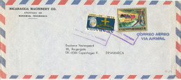 Nicaragua Air Mail Cover Sent To Denmark Topic Stamps - Nicaragua