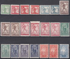 Yugoslavia, Slovenia 1919 Verigari Mi#100,101,102,103,105,107,108,109,110 II C (complete Rouletted Issue) Mint Hinged - Neufs
