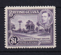 British Guiana: 1938/52   KGVI   SG317   $1    [Perf: 12½]  MH - Guyane Britannique (...-1966)