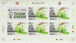 Europa 2016 Ireland "Think Green" Sheetlet 5v (sheetlet Is Folded, Stamps Are OK) ** Mnh (59179) @ Face Value - 2016