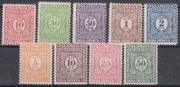 Yugoslavia Kingdom Porto 1921/1923 Mi#53-61 II Mint Hinged - Unused Stamps