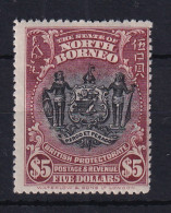 North Borneo: 1911   Arms   SG182   $5    MH - Noord Borneo (...-1963)