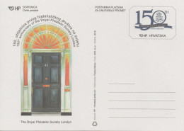 Croatia, Stationery, 150th Anniversary Of The Royal Philatelic Society London - Croatie