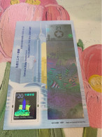 Hong Kong Stamp MNH Hologram 3D Landscape Plane Exhibition Center - Covers & Documents